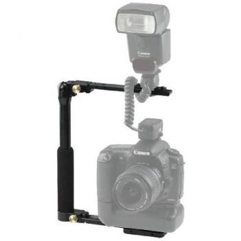 Custom Brackets Folding T Flash Bracket for tall DSLR