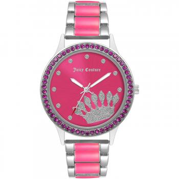 Juicy Couture Women's Watch JC1335SVHP Silver Multicolored Pink 38mm