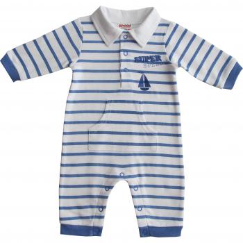 Schnizler Schlafanzug Interlock Schiff Gestreift-Pijama Bebé-Niñas    Azul