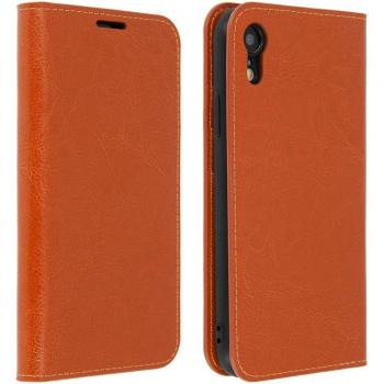 Funda de Cuero Marrón para iPhone XR