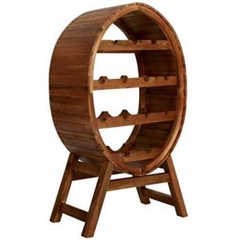 13-Bottle Solid Acacia Wood Wine Rack
