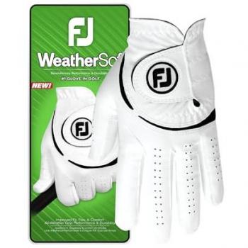 Guante FootJoy WeatherSof zurdo 2024 blanco/negro tamaño S