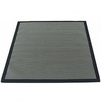 Alfombra de Barbacoa y Plancha de PVC Negro 120 x 100 cm - Gris Oscuro