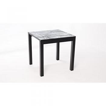 Mesa Cerámica Luxury Smerato 90x90x75cm Negra - Apta para Interior y Exterior, Superficie Porcelánica y Estructura de Acero SmarTile