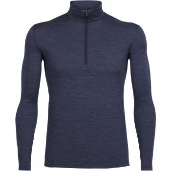 Icebreaker Hombres del Oasis LS Half Zip Base Capas, Hombre, Oasis LS Half Zip, Fathom HTHR/Fathom HTHR/Fathom HTHR, XL
