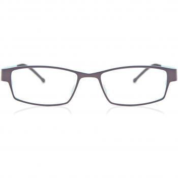 Rectangle Full Rim Titanium Women's Prescription Glasses Online Grey Size 51 - Blue Light Block Available - SmartBuy Collection