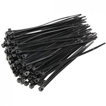 Kabelbinder 100mmx2,5mm, schwarz, 100er Pack, hohe Zugkraft, UV fest