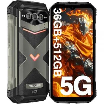 Smartphone DOOGEE V MAX Plus 5G, 16GB RAM, 512GB almacenamiento, pantalla de 6.58, batería de 22000mAh, cámara triple IA de 200MP, Android 14