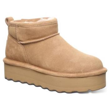 Bearpaw Retro Shorty Women's Beige Winter Boots with Platform Sole