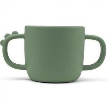 Taza de Aprendizaje Done by Deer Peekaboo Croco con asas verde
