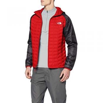 The North Face Thermoball Sudadera Deportiva con Capucha para Hombre, Salsa Red/TNF Black, S