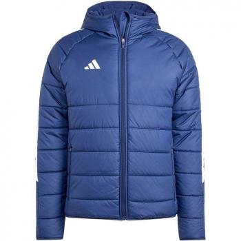 Chaqueta de fútbol Adidas Tiro 24 hombre azul, chubasquero y chaquetón para entrenamiento, tamaño XS