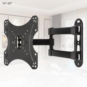 Soporte de pared universal ajustable para TV de 18KG con inclinación de 15° para pantallas LCD y LED de 14-42 pulgadas