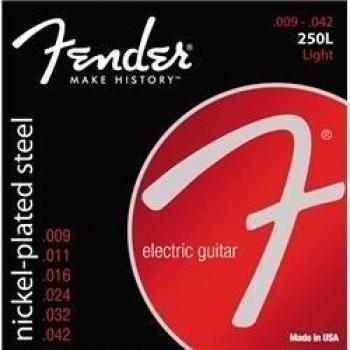 Fender Super 250L Nickel Plated Steel Electric Guitar Strings 9-42