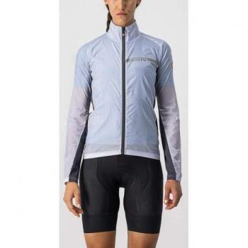 Chaqueta cortavientos Castelli Squadra Stretch mujer plateado gris oscuro M