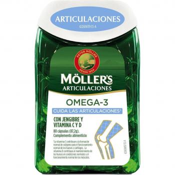 Möller's Omega-3 Joint Support with Ginger, Vitamins C and D - 80 Capsules