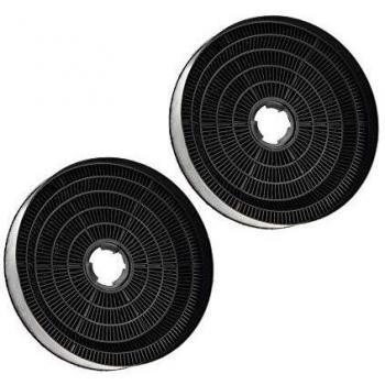 Filtro de carbón activo AllSpares (2 uds.) compatible con campanas extractoras Candy KFC6918 y Airlux CR390 (Ø170x35mm)