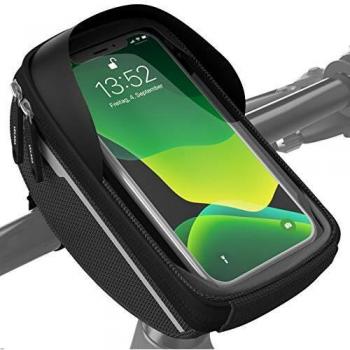 Velmia Bolsa para Manillar de Bicicleta - Soporte de móvil para Bicicleta, Ideal para navegación - Bolso para Manillar de Bicicleta, Funda de móvil para Bicicleta, Accesorios para Bicicleta