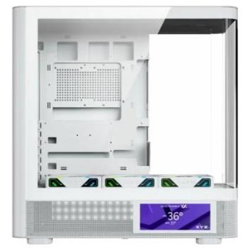 Torre PC XYZ Quantum Pro Blanca con Pantalla 6.2 Curva, 4 Ventiladores ARGB, Compatible con ATX/Micro-ATX/Mini-ITX/E-ATX