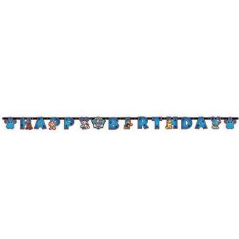 Amscan International- Cinta decorativa, Color hb letter banner paw patrol 18