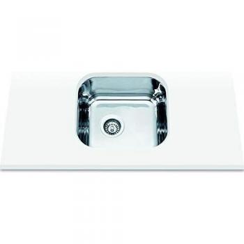 Edesa 950270019 Bajo Encimera | Modelo Fuji BE 34x40 1C | 1 Cubeta Cuadrada | Fregadero de Cocina 18 cm | Ancho de 45 cm | Acabado en Acero Inoxidable