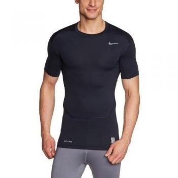 NIKE Top npc core compression short sleeve - Camiseta de running para hombre, tamaño XXL, color oscuro obsidiana / cool gris