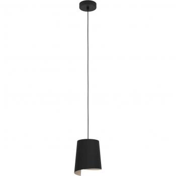 Lámpara colgante moderna Bolivia negra/sand color, 1 luz E27