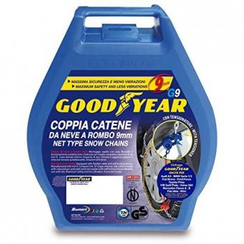 Goodyear 77900: G9 Cadenas de nieve 9 mm para coches, Talla 020, TÜV Süd y ÖNORM V5117