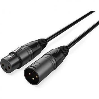 Audibax Silver Black Cable XLR Macho-XLR Hembra 1,5 Metros Negro