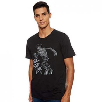 Puma Graphic tee Camiseta De Manga Corta, Hombre, Black, S