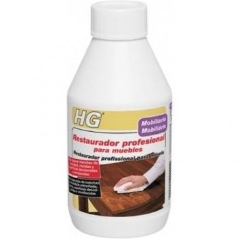 HG Restaurador para muebles, Devuelve el Color a tus Muebles Antiguos, Elimina Manchas de la Madera, Fácil de Usar - 250ml