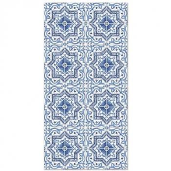 Alfombra Vinílica Hidráulica Toledo Azul 120x160 cm - Antideslizante e Ignífuga para Cocina y Salón