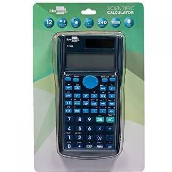 CALCULADORA LIDERPAPEL CIENTIFICA XF32 12 DIGITOS 240 FUNCIONES CON TAPA SOLAR Y PILAS COLOR AZUL 156X85X20