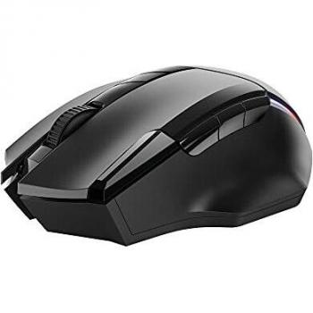 Mouse Gaming Inalámbrico Ergonómico 4800DPI con 9 Botones Programables y Iluminación RGB