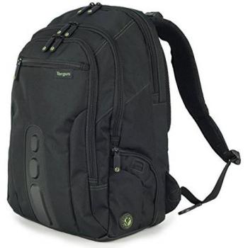 Targus EcoSpruce Mochila para portátil 27 L, mochila ecológica para ordenadores de hasta 15,6, bolsa para portátil fabricada con botellas de plástico - Negro, TBB013EU