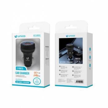 Cargador de coche 2 USB A con Cable Tipo C 20W CC9981