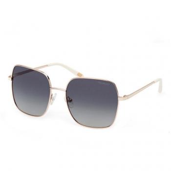 Skechers Women’s Square Metal Sunglasses with Polarized Green Lenses - SE6266 33R