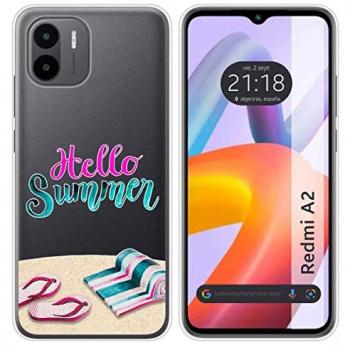 Funda Silicona Transparente Personalizada para Xiaomi Redmi A2 - Diseño Verano con Dibujos