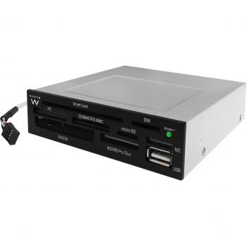 Eminent EW1077 - Lector USB 2.0, color negro y gris