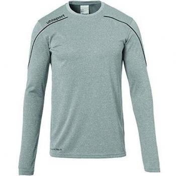 uhlsport Stream 22 Trikot Langarm Sudadera de Entrenamiento, Hombre, Gris Oscuro Mezcla/Negro, 164