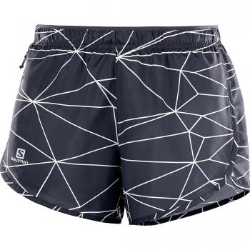 SALOMON Mujer Shorts para Running, Agile Short, Tafetán, Gris