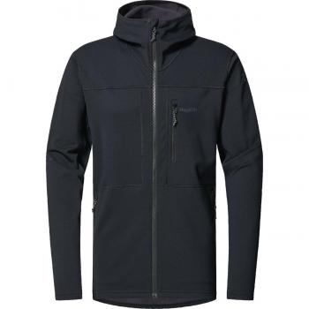 Chaqueta Forro Polar Hombre Haglöfs Rosson Mid con Capucha y Cierre Completo Color Negro Mate