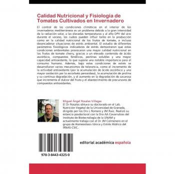 Calidad Nutricional y Fisiología de Tomates Cultivados en Invernadero: Efecto de las concidiones ambientales sobre la calidad nutricional del tomate y sus respuestas fisiológicas al estrés