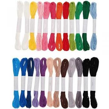 Set Clásico de 24 Hilos de Bordar Multicolor en Algodón - Rico Design