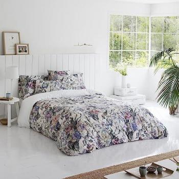 Funda Nórdica Saona 220x220 cm de Algodón 200 Hilos con Cierre de Botones para Cama de 135 cm