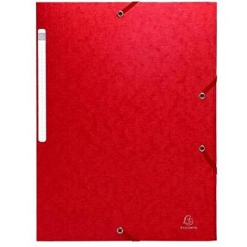 Exacompta 55755E Paquete De 10 Carpetas De Carton Con Gomas Rojo Scotten 425g, 10 Unidades