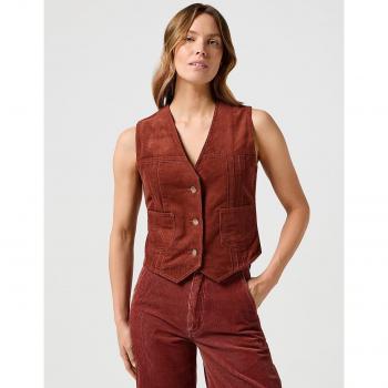 Wrangler Women's Corduroy Button-Up Sleeveless Jacket