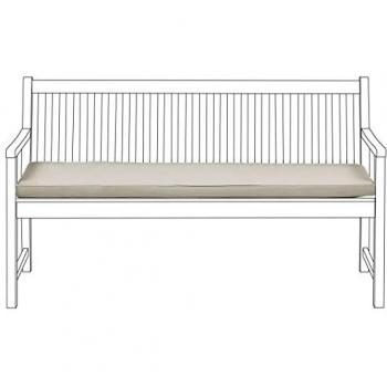 Cojín de asiento para banco de jardín resistente al agua 152 x 54 cm poliéster taupe Vivara