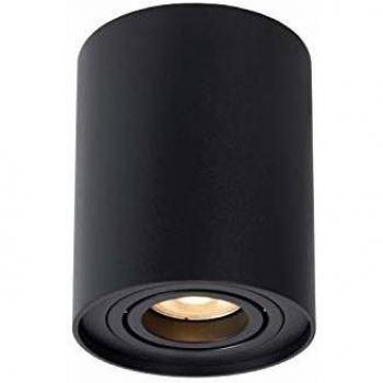 Foco de Techo Orientable Lucide Tube - Ø 9,6 cm - 1xGU10 - Negro