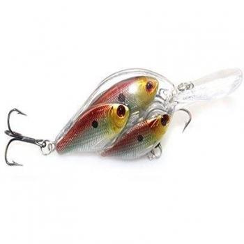 bravolotus 3D Fish Eye Mini Fat Minnow Bionic Crankbaits Señuelos de Pesca Cebos Toyito Cebo
